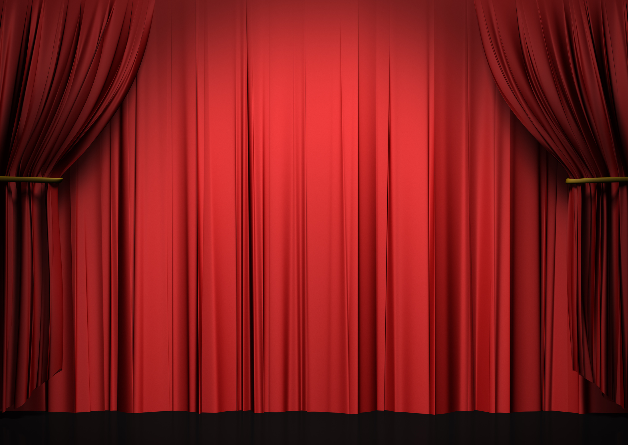 Red theater curtains